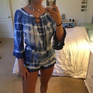 American Eagle Tie-Dye Romper
